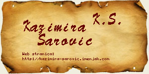 Kazimira Šarović vizit kartica